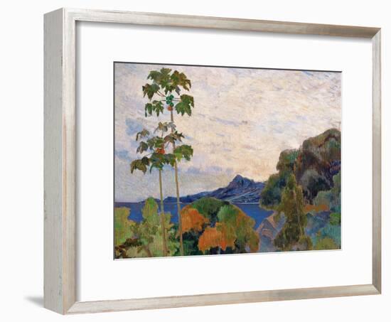 Martinique Landscape, 1887 (Detail)-Paul Gauguin-Framed Giclee Print