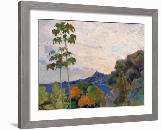 Martinique Landscape, 1887 (Detail)-Paul Gauguin-Framed Giclee Print