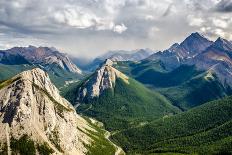 Mountain Range Landscape View in Jasper Np, Canada-MartinM303-Premier Image Canvas