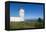 Martins, New Brunswick, White Old Traditional Historic Lighthouse Ion Water with Fields on Cliff-Bill Bachmann-Framed Premier Image Canvas