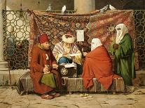 A Turkish Notary Drawing up a Marriage Contract in Front of the Kilic Ali Pasha Mosque, Tophane, Ci-Martinus Rorbye-Framed Giclee Print
