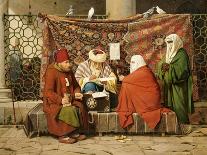 A Turkish Notary Drawing Up a Marriage Contract in Front of the Kilic Ali Pasha Mosque, Tophane,…-Martinus Rorbye-Framed Premier Image Canvas