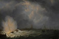 Explosion at Antwerp of Dutch Gunboat No 2, Commanded by Jan Van Speyk, 5 February-Martinus Schouman-Premium Giclee Print