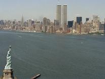 Twin Towers and Liberty 1990-Marty Lederhandler-Premier Image Canvas