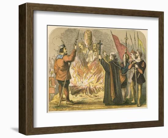 Martyrdom of Ridley and Latimer-English School-Framed Giclee Print