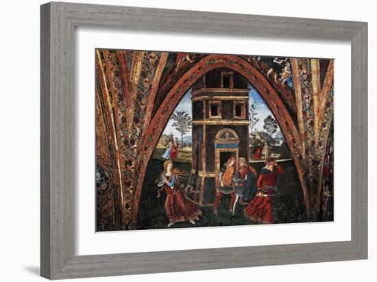 Martyrdom of Saint Barbara-Bernardino di Betto Pinturicchio-Framed Giclee Print