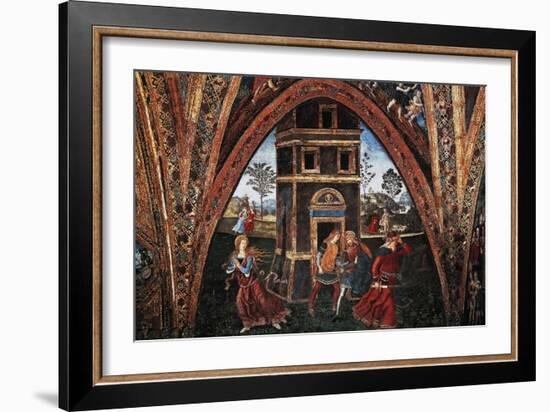 Martyrdom of Saint Barbara-Bernardino di Betto Pinturicchio-Framed Giclee Print