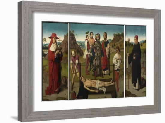 Martyrdom of Saint Erasmus (Triptyc), 1458-Dirk Bouts-Framed Giclee Print