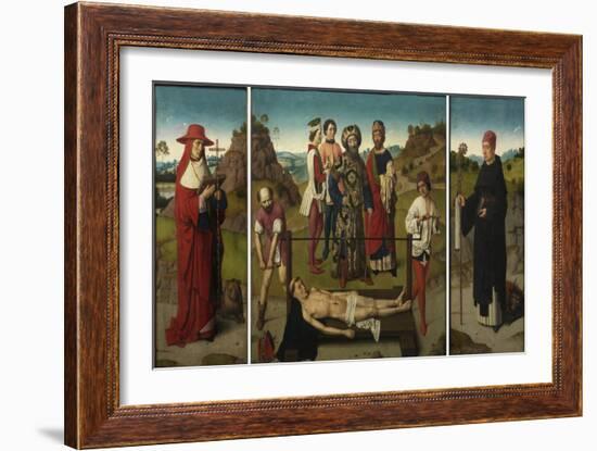 Martyrdom of Saint Erasmus (Triptyc), 1458-Dirk Bouts-Framed Giclee Print