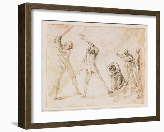 Martyrdom of Saint John the Baptist-Francesco Allegrini-Framed Giclee Print