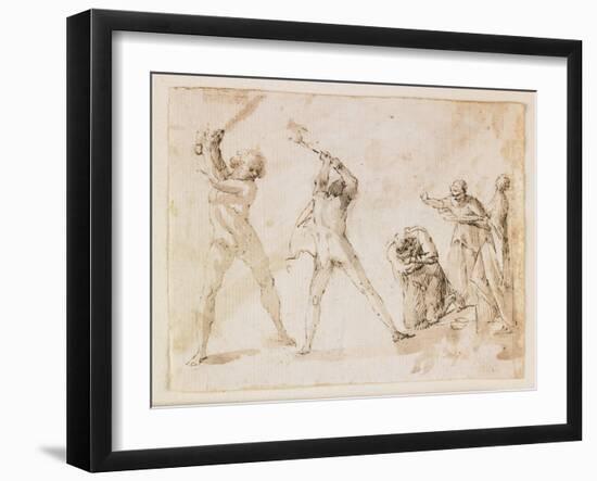 Martyrdom of Saint John the Baptist-Francesco Allegrini-Framed Giclee Print
