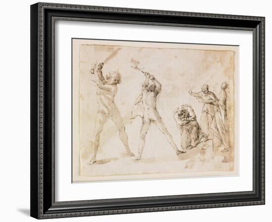 Martyrdom of Saint John the Baptist-Francesco Allegrini-Framed Giclee Print