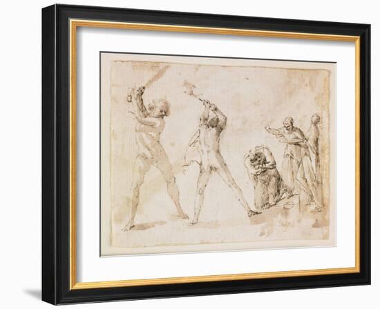 Martyrdom of Saint John the Baptist-Francesco Allegrini-Framed Giclee Print