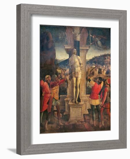 Martyrdom of Saint Sebastian-Vincenzo Foppa-Framed Art Print