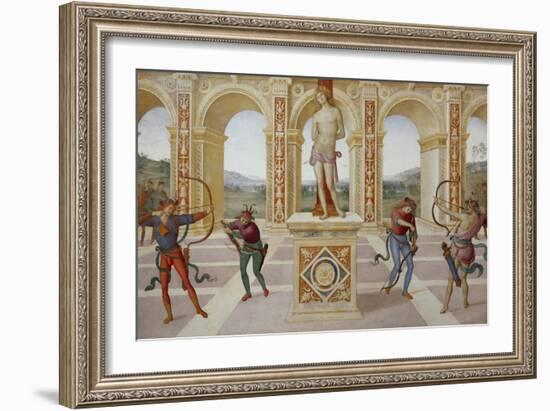 Martyrdom of Saint Sebastian-Pietro Perugino-Framed Giclee Print