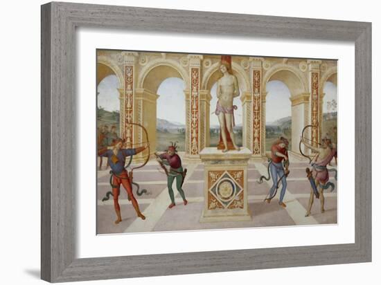 Martyrdom of Saint Sebastian-Pietro Perugino-Framed Giclee Print