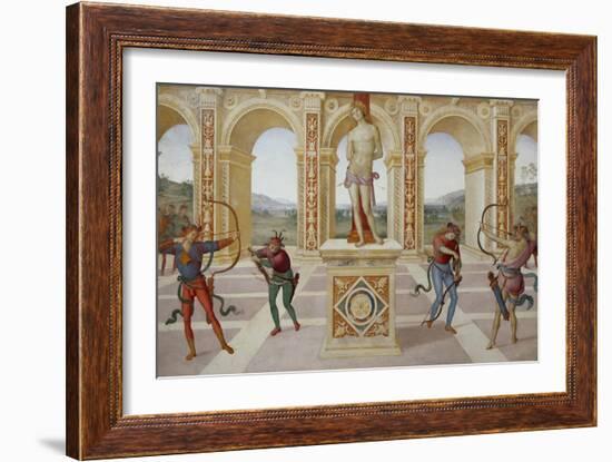 Martyrdom of Saint Sebastian-Pietro Perugino-Framed Giclee Print