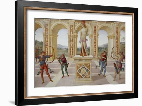 Martyrdom of Saint Sebastian-Pietro Perugino-Framed Giclee Print