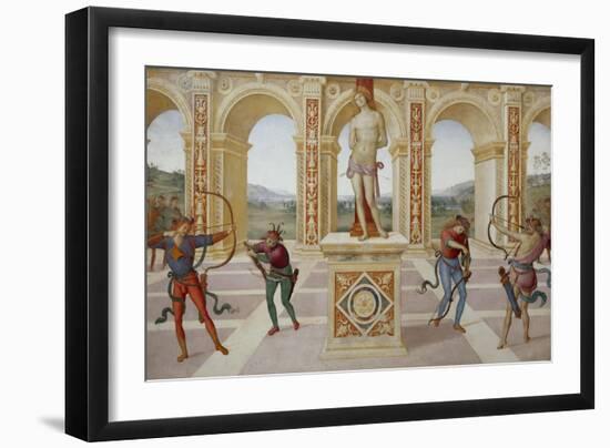 Martyrdom of Saint Sebastian-Pietro Perugino-Framed Giclee Print