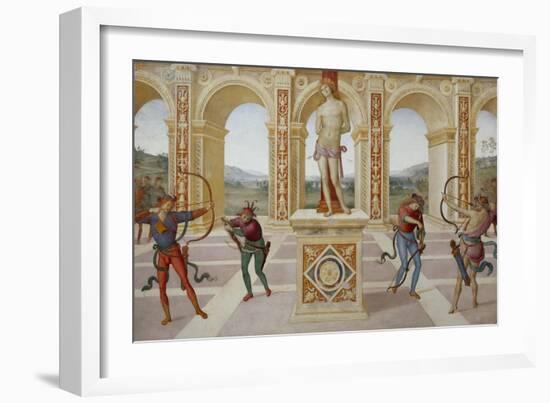 Martyrdom of Saint Sebastian-Pietro Perugino-Framed Giclee Print