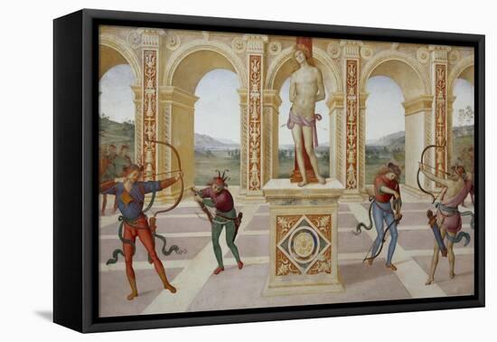 Martyrdom of Saint Sebastian-Pietro Perugino-Framed Premier Image Canvas