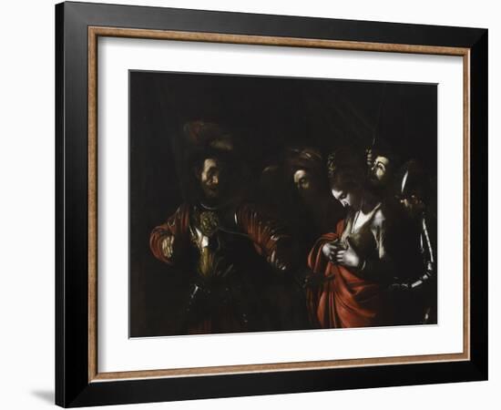 Martyrdom of Saint Ursula (Stares at Arrow in Her Chest)-Caravaggio-Framed Art Print