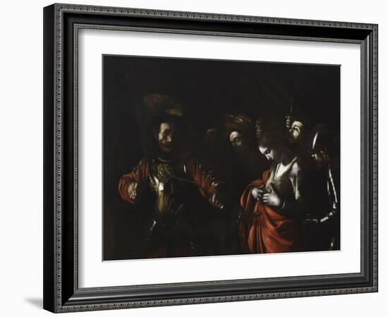 Martyrdom of Saint Ursula (Stares at Arrow in Her Chest)-Caravaggio-Framed Art Print