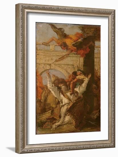 Martyrdom of St. John, Bishop of Bergamo-Giovanni Battista Tiepolo-Framed Giclee Print