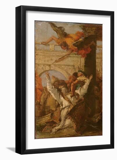 Martyrdom of St. John, Bishop of Bergamo-Giovanni Battista Tiepolo-Framed Giclee Print