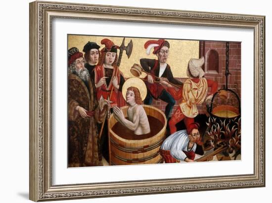 Martyrdom of St John (Oil on Wood Panel)-Martin Schongauer-Framed Giclee Print