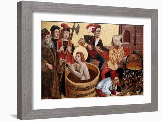 Martyrdom of St John (Oil on Wood Panel)-Martin Schongauer-Framed Giclee Print