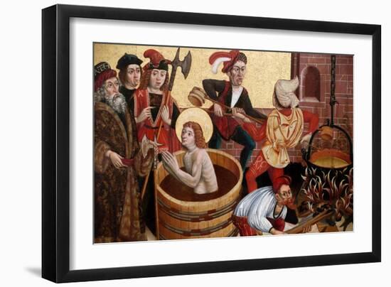 Martyrdom of St John (Oil on Wood Panel)-Martin Schongauer-Framed Giclee Print