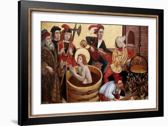 Martyrdom of St John (Oil on Wood Panel)-Martin Schongauer-Framed Giclee Print