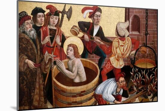 Martyrdom of St John (Oil on Wood Panel)-Martin Schongauer-Mounted Giclee Print
