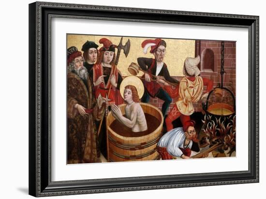 Martyrdom of St John (Oil on Wood Panel)-Martin Schongauer-Framed Giclee Print