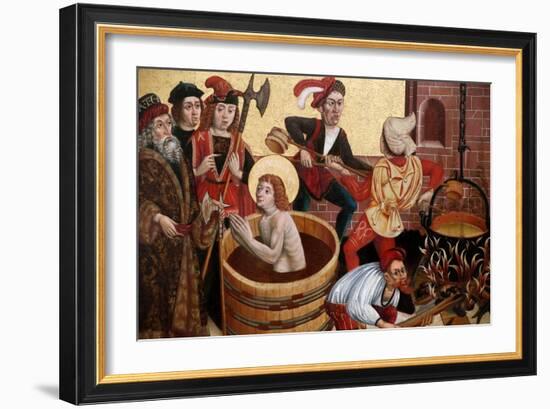 Martyrdom of St John (Oil on Wood Panel)-Martin Schongauer-Framed Giclee Print