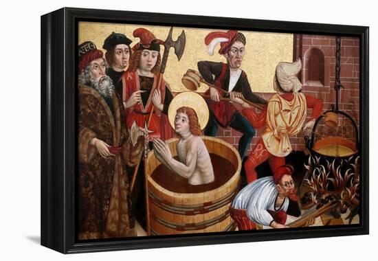 Martyrdom of St John (Oil on Wood Panel)-Martin Schongauer-Framed Premier Image Canvas