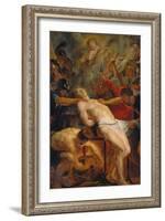 Martyrdom of St. Laurence, about 1615-Peter Paul Rubens-Framed Giclee Print