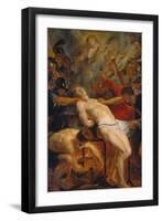 Martyrdom of St. Laurence, about 1615-Peter Paul Rubens-Framed Giclee Print