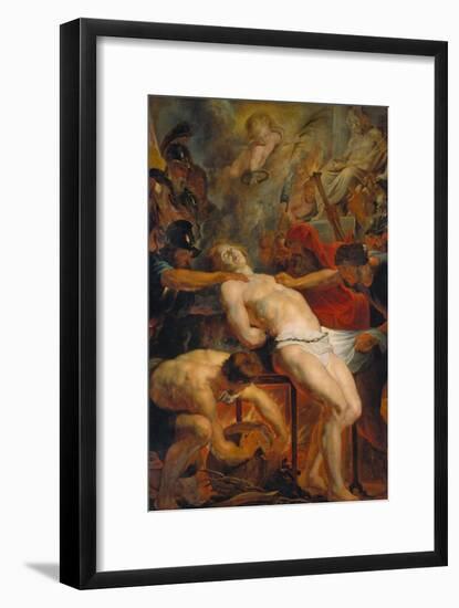 Martyrdom of St. Laurence, about 1615-Peter Paul Rubens-Framed Giclee Print