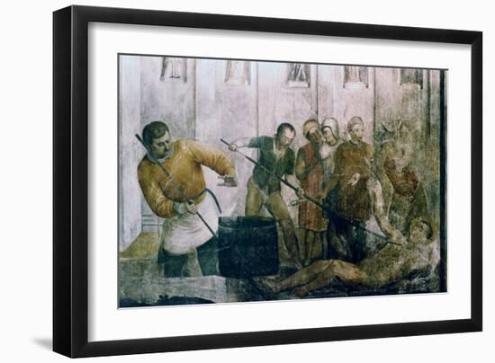 Martyrdom of St Laurence, Mid 15th Century-Fra Angelico-Framed Giclee Print