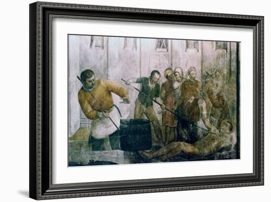 Martyrdom of St Laurence, Mid 15th Century-Fra Angelico-Framed Giclee Print