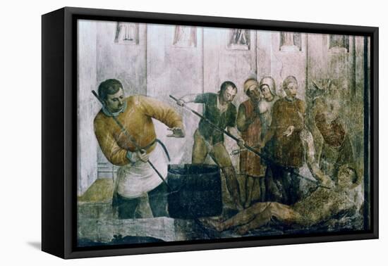 Martyrdom of St Laurence, Mid 15th Century-Fra Angelico-Framed Premier Image Canvas