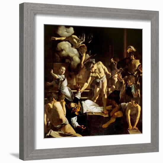 Martyrdom of St. Matthew-Caravaggio-Framed Art Print