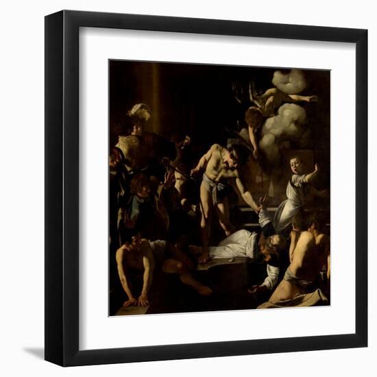 Martyrdom of St. Matthew-Caravaggio-Framed Art Print