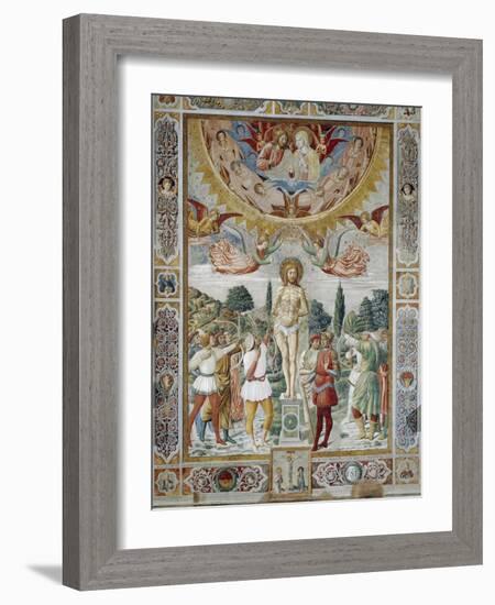 Martyrdom of St. Sebastian, 1465-Benozzo Gozzoli-Framed Giclee Print