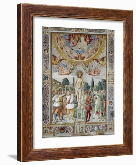 Martyrdom of St. Sebastian, 1465-Benozzo Gozzoli-Framed Giclee Print