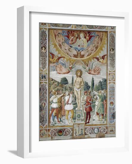 Martyrdom of St. Sebastian, 1465-Benozzo Gozzoli-Framed Giclee Print