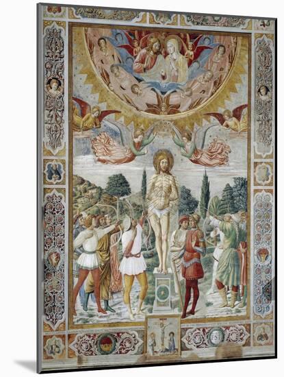 Martyrdom of St. Sebastian, 1465-Benozzo Gozzoli-Mounted Giclee Print