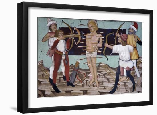 Martyrdom of St Sebastian, Saint Sebastian's Life-null-Framed Giclee Print